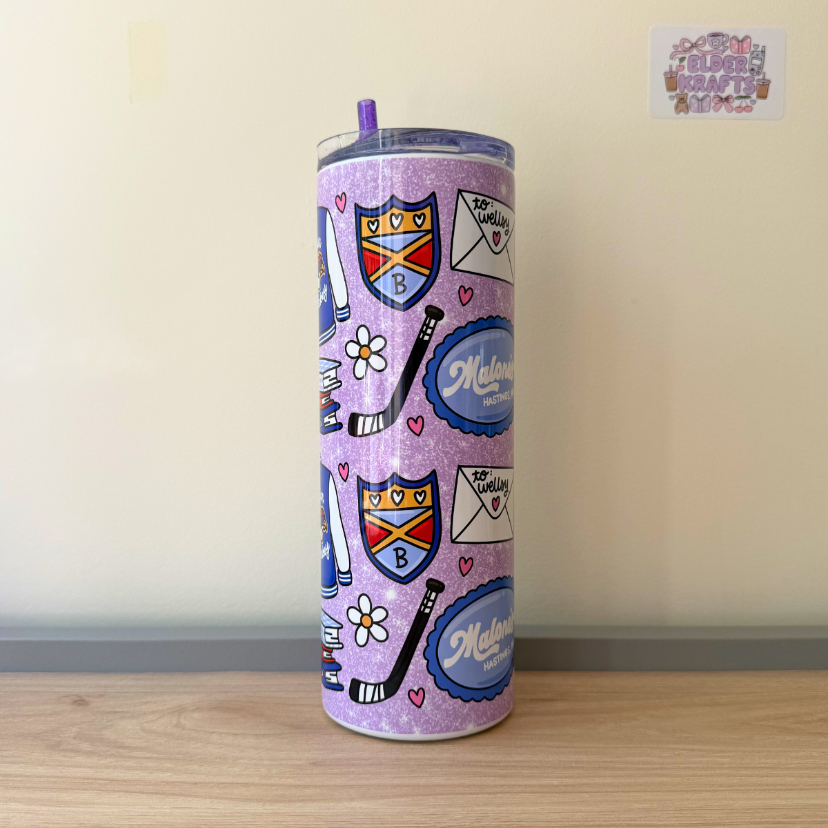 Off-Campus Inspired Book Lover Tumbler with Lid & Straw | Hot & Cold Drink Cup