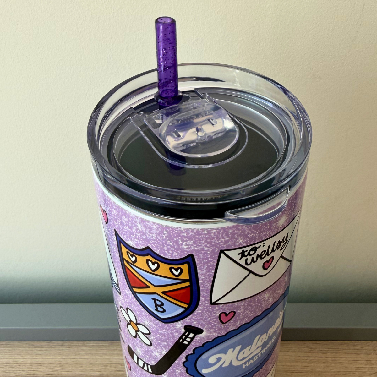 Off-Campus Inspired Book Lover Tumbler with Lid & Straw | Hot & Cold Drink Cup