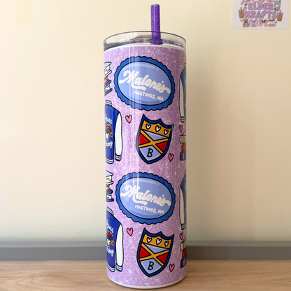 Off-Campus Inspired Book Lover Tumbler with Lid & Straw | Hot & Cold Drink Cup