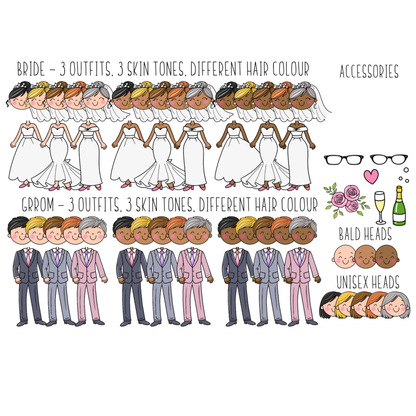 Personalised Wedding Congratulations Card – Customisable Unique Congrats Wedding Card