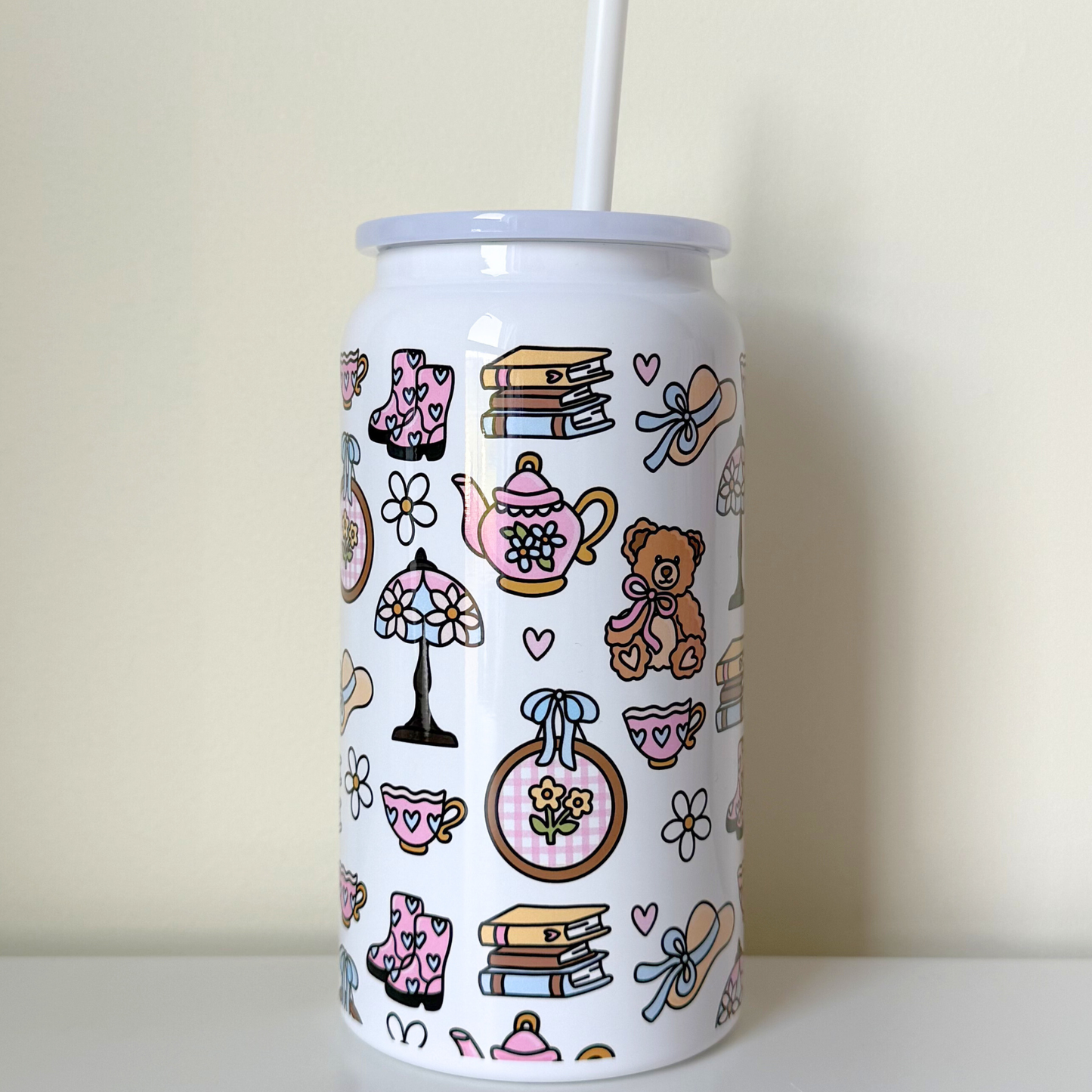 Charity Shop Lover Iced Coffee Cup – Cute Fun Reusable Tumbler | Aesthetic Drinkware