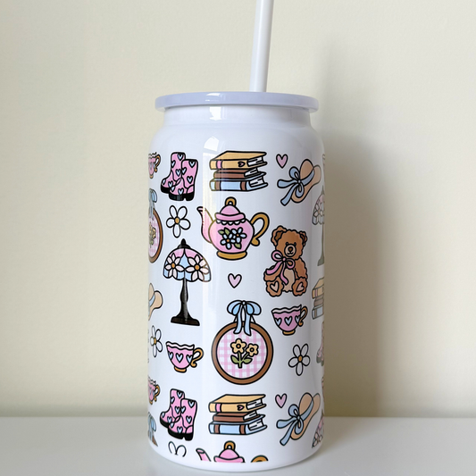 Charity Shop Lover Iced Coffee Cup – Cute Fun Reusable Tumbler | Aesthetic Drinkware
