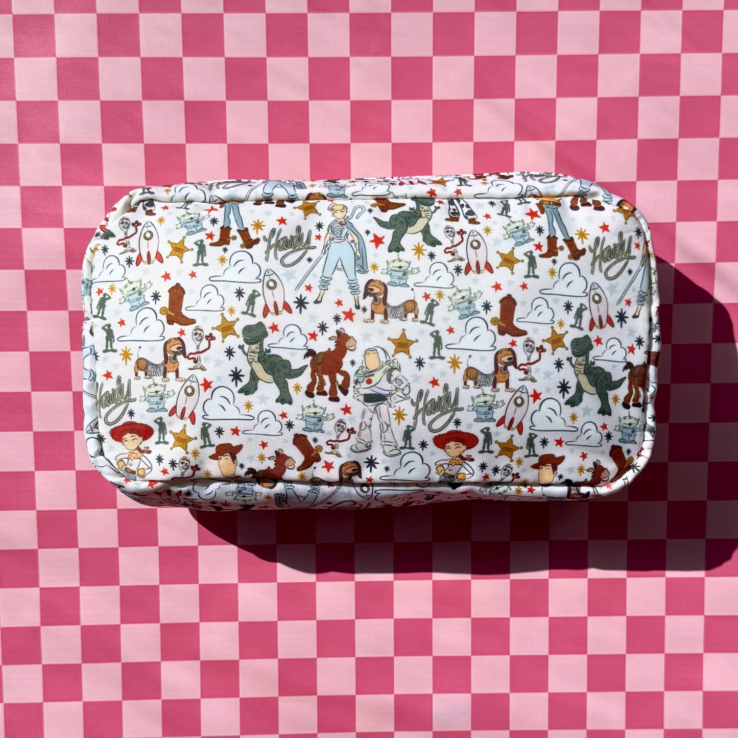 Toy Story Inspired Makeup Bag – Cosmetic Travel Pouch for Disney Vacations & Everyday Essentials