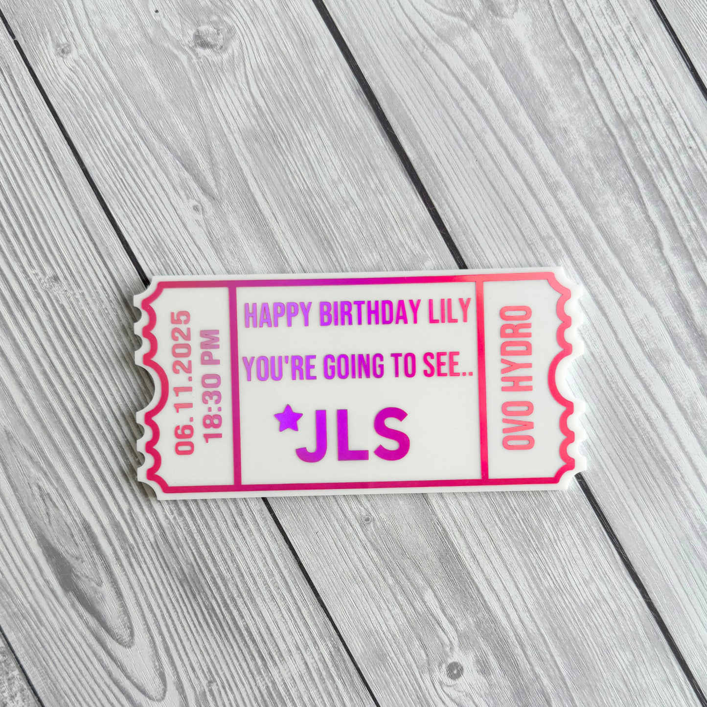 Acrylic Ticket Keepsakes